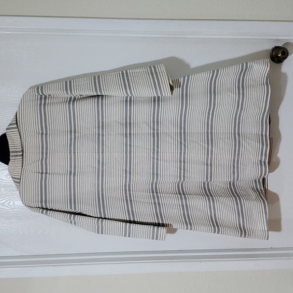 Proenza Schouler beige with gray stripes trench coat. Women size XL - Picture 4 of 8